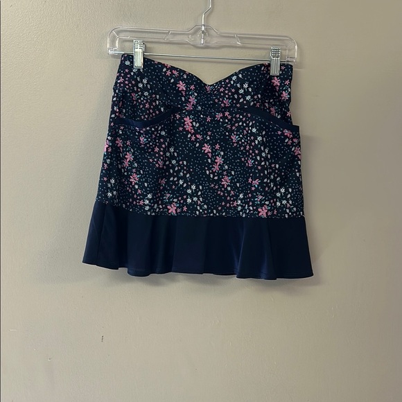 Callaway Blue and Black Ruffled Bubble Mini Skorts - Picture 1 of 3
